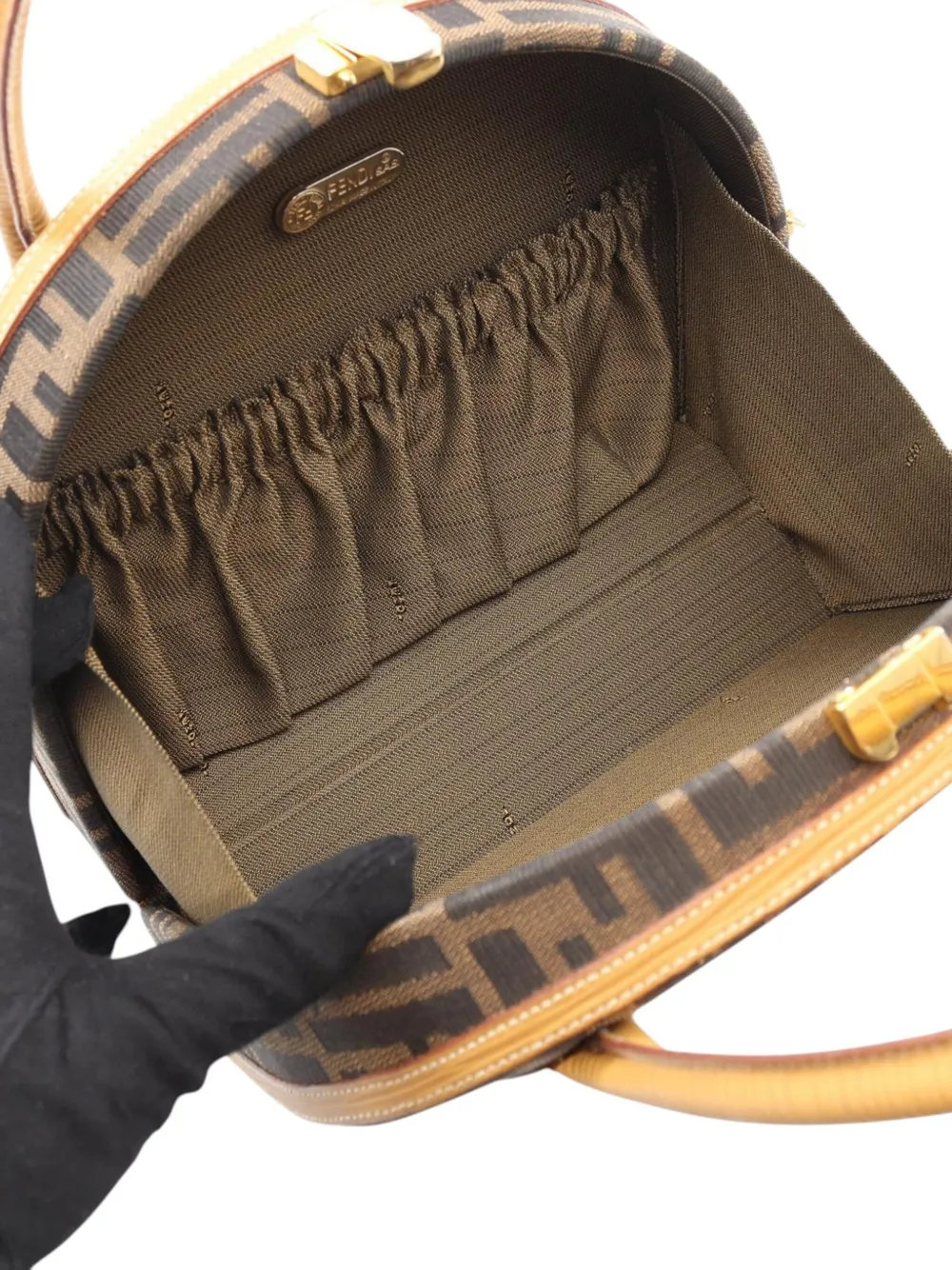 Pre-owned Fendi 20th Century Zucca Canvas Satchel In Brown