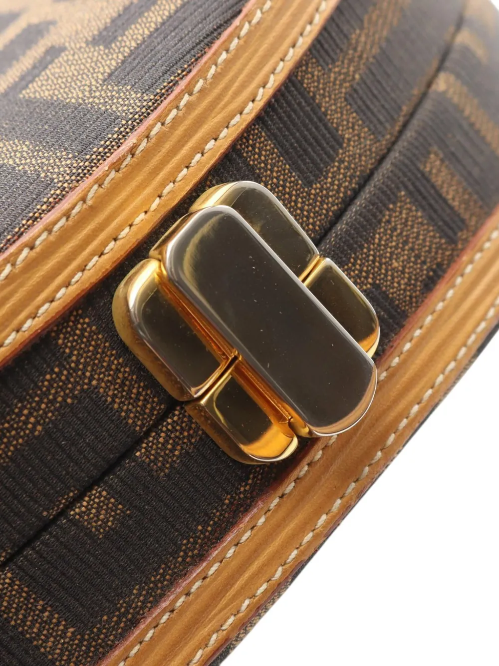 Pre-owned Fendi 20th Century Zucca Canvas Satchel In Brown