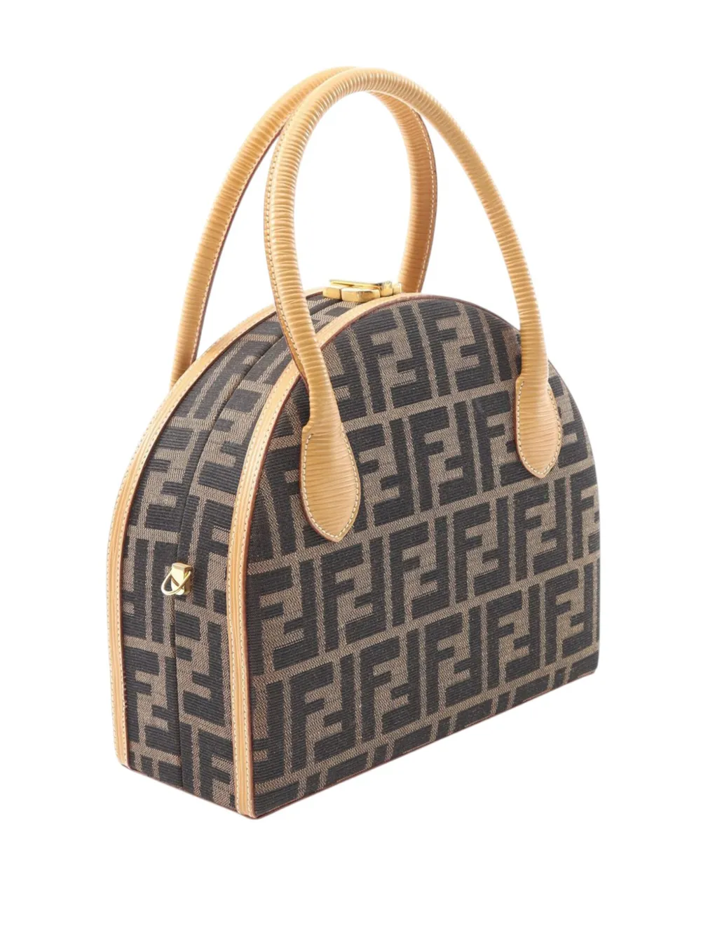 Pre-owned Fendi 20th Century Zucca Canvas Satchel In Brown