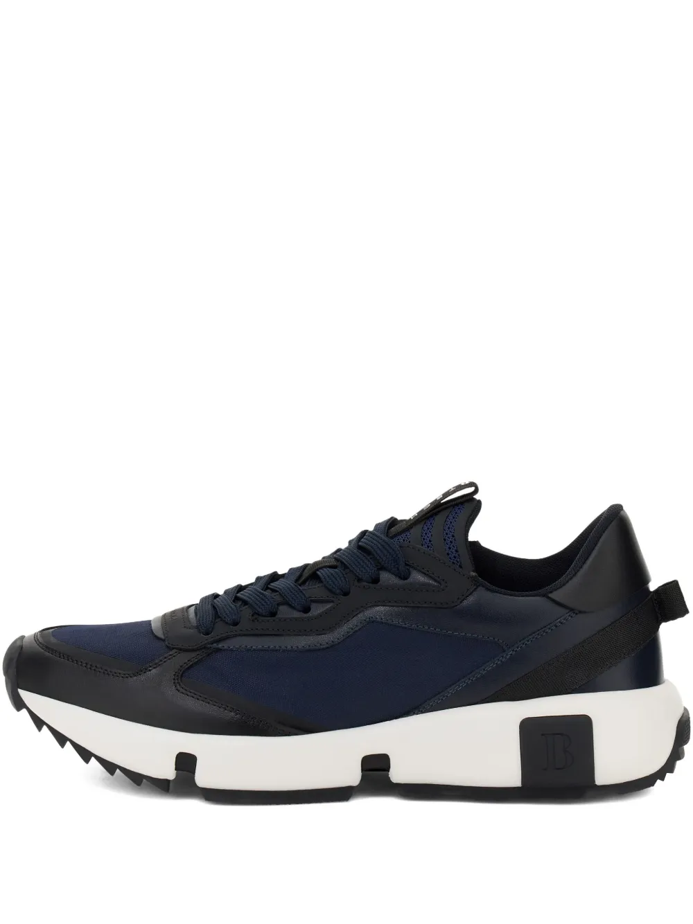 Boggi Milano Trail Trainers In Leather And Technical Fabric In Black
