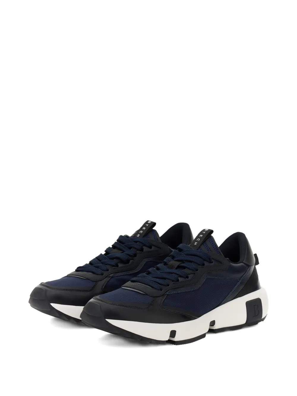 Boggi Milano Trail Trainers In Leather And Technical Fabric In Black