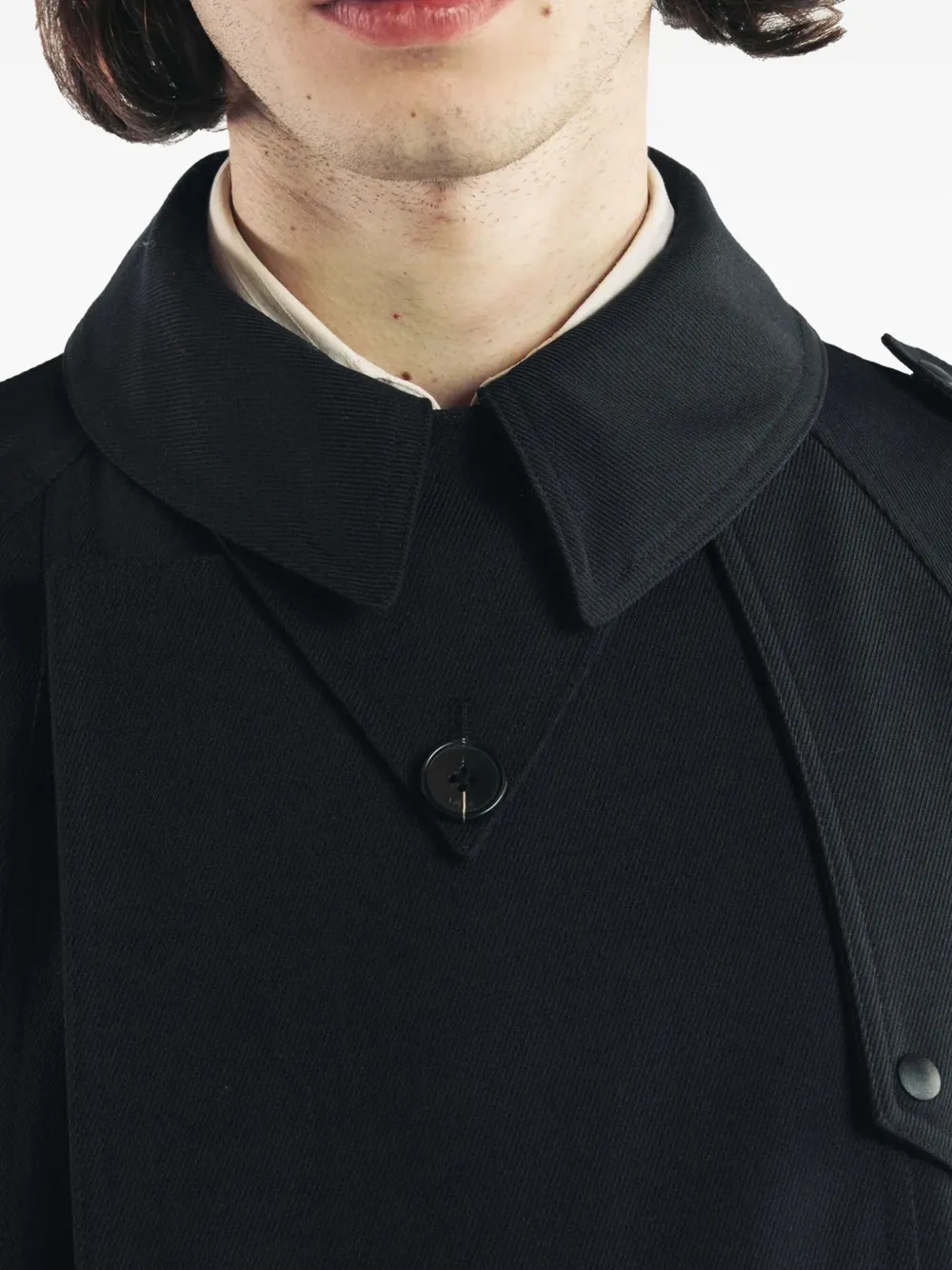 Paltò Luca trenchcoat met dubbele rij knopen Blauw