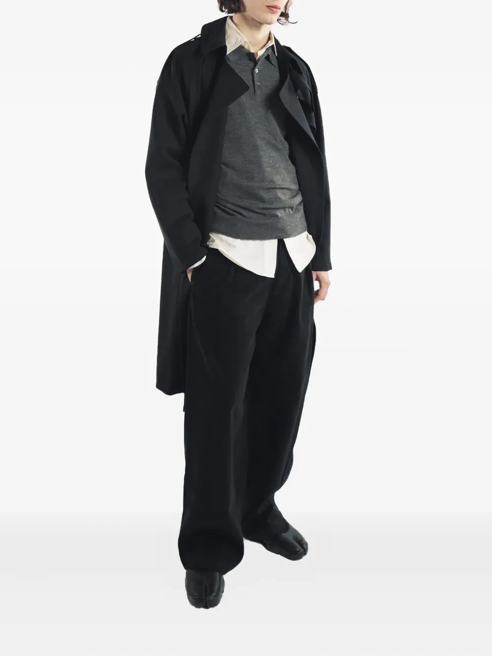 Paltò gabardina Luca con doble botonadura y cinturón | Gabardinas e impermeables | Image 2