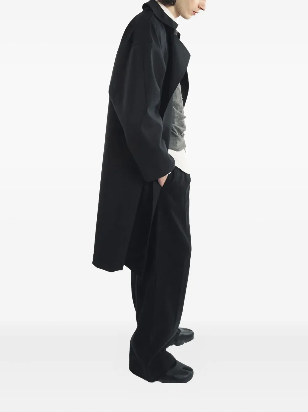 Paltò Luca trenchcoat met dubbele rij knopen Blauw