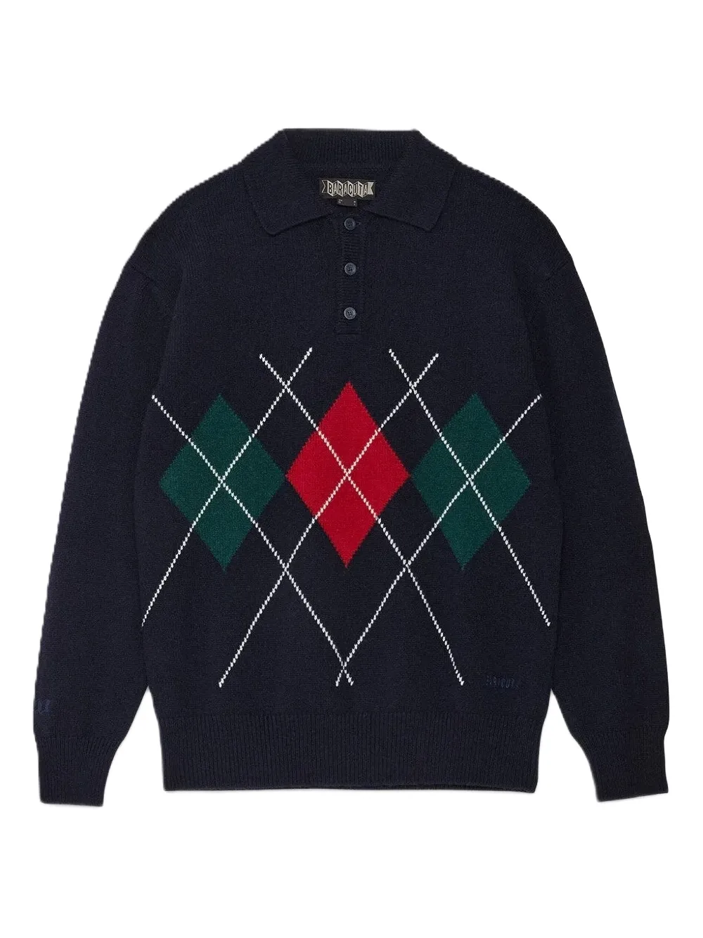 Baracuta Poloshirt mit Argyle-Muster | Blau | Image 1