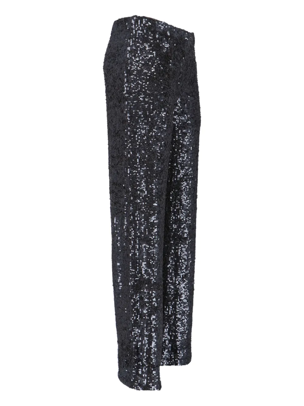 P.a.r.o.s.h Straight-leg Trousers With Sequined Surface In Black