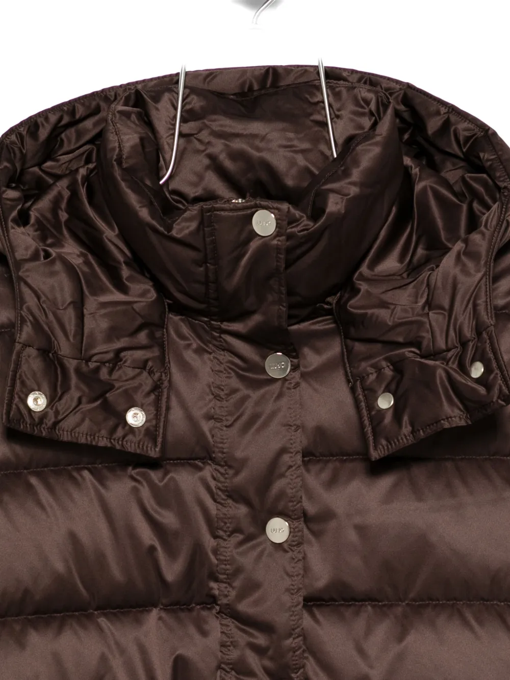 Liu •jo Belted Down Jacket In Brown