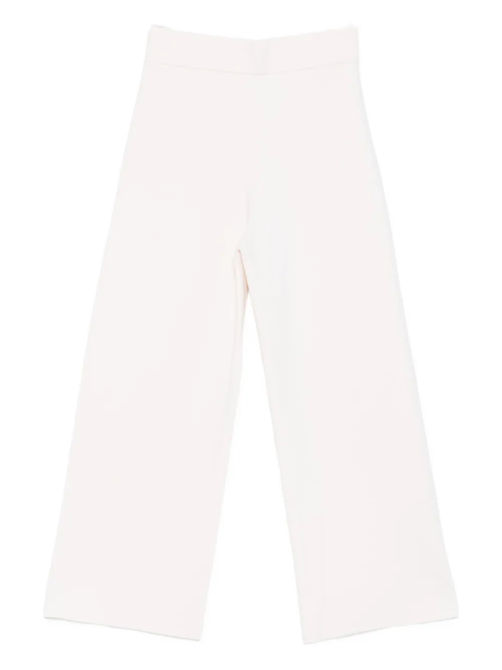Akris Punto Wide-leg Knitted Trousers In White