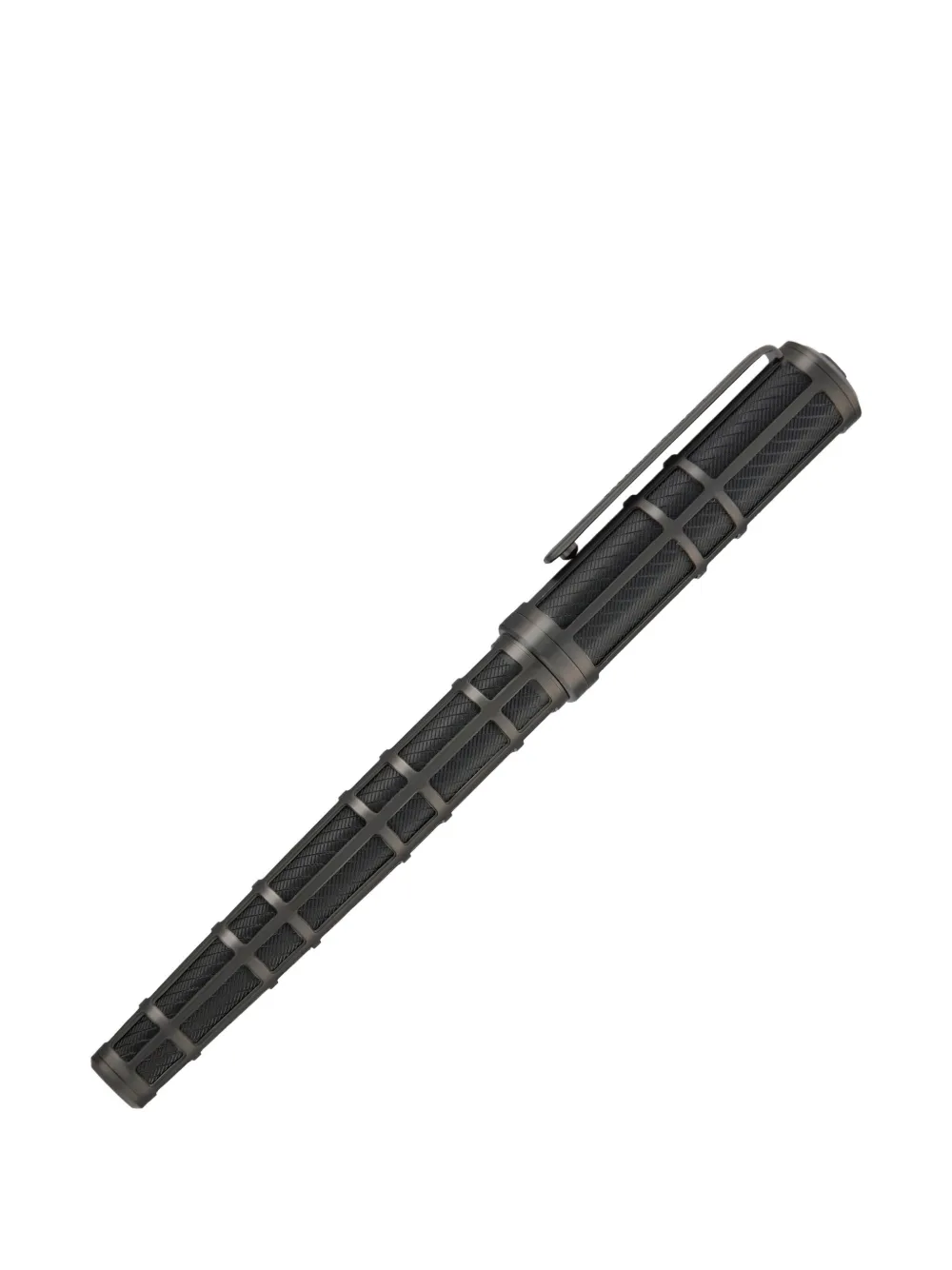 Hugo Boss Grid-pattern Metal Rollerball Pen In Black