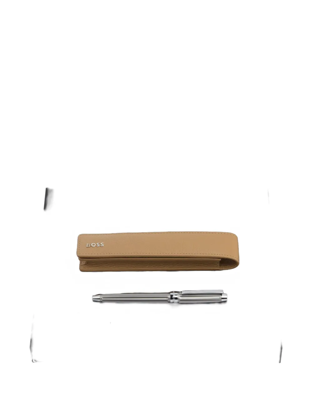 Hugo Boss Leather-case Pen Set In Neutral