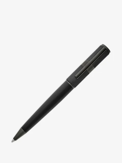 BOSS embossed-logo notebook and pen set