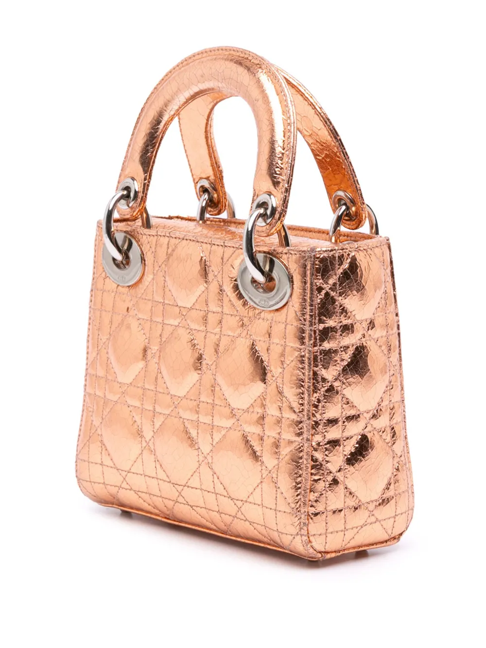 Christian Dior Pre-Owned 2016 ミニ メタリック クリンクルカーフ