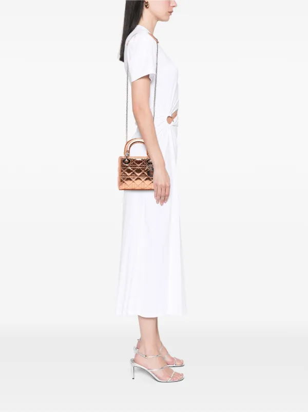 Christian Dior Pre-Owned 2016 ミニ メタリック クリンクルカーフ