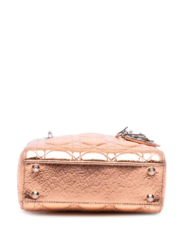 Christian Dior Pre-Owned 2016 ミニ メタリック クリンクルカーフ