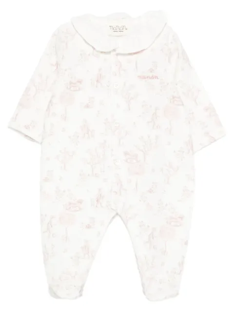 NANAN ruffled graphic-print babygrow