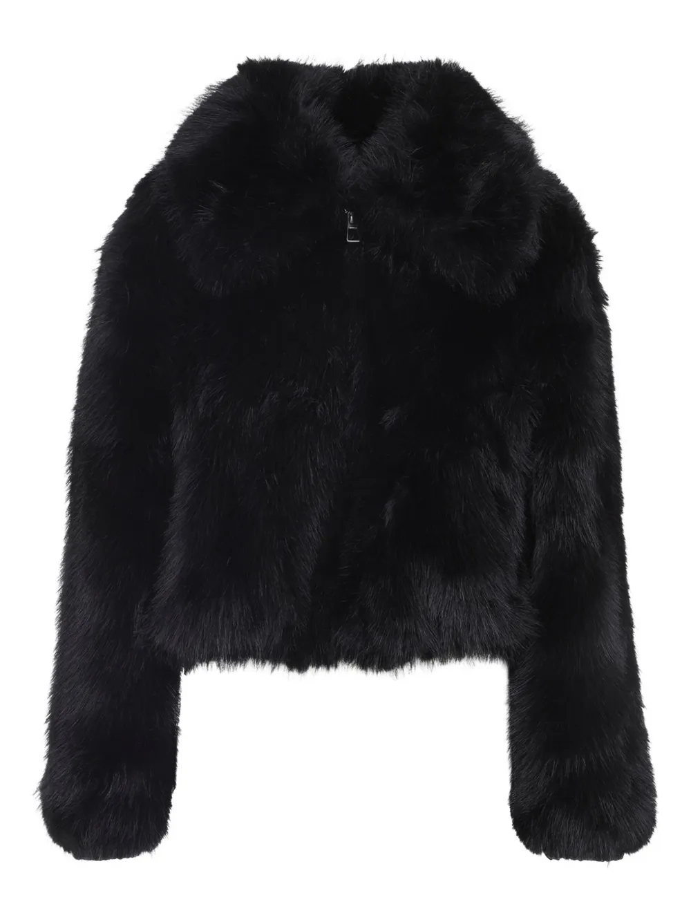 The Frankie Shop faux-fur zip-up jacket - ブラック The Frankie Shop faux-fur zip-up jacket - ブラック