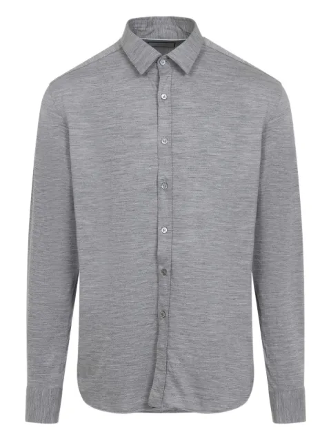 Canali long-sleeved wool shirt