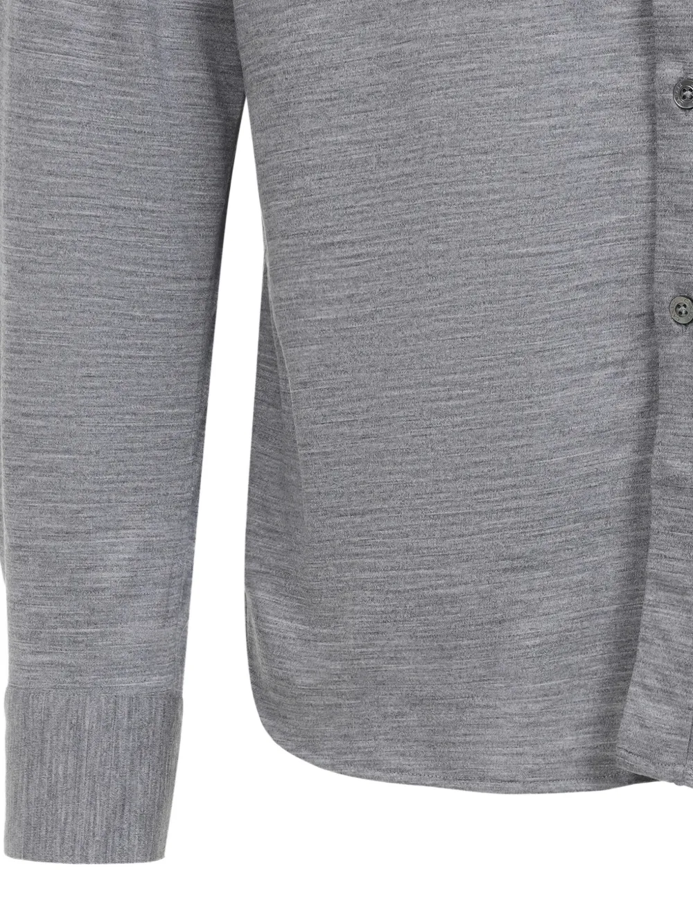 Canali Long-sleeved Wool Shirt In Multi