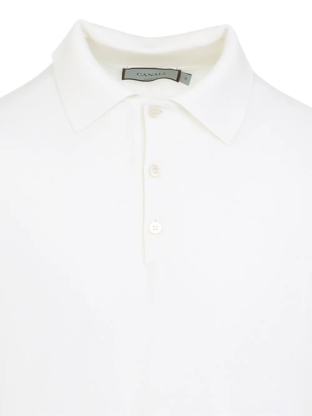Canali Wollen poloshirt Wit