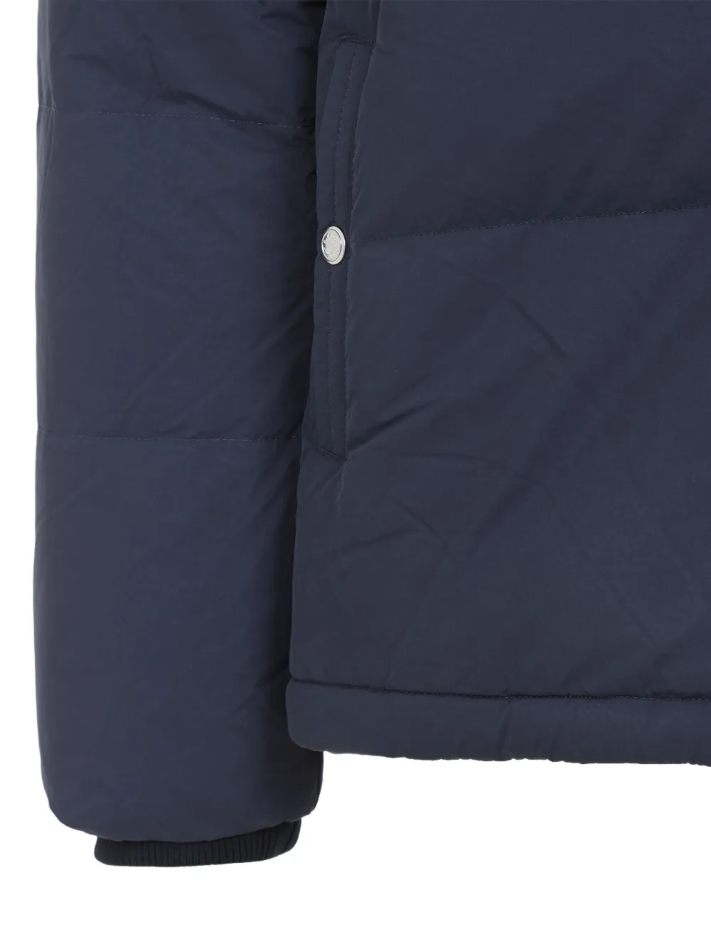 Paul Smith Hooded Navy Blue Polyamide Jacket In Blue