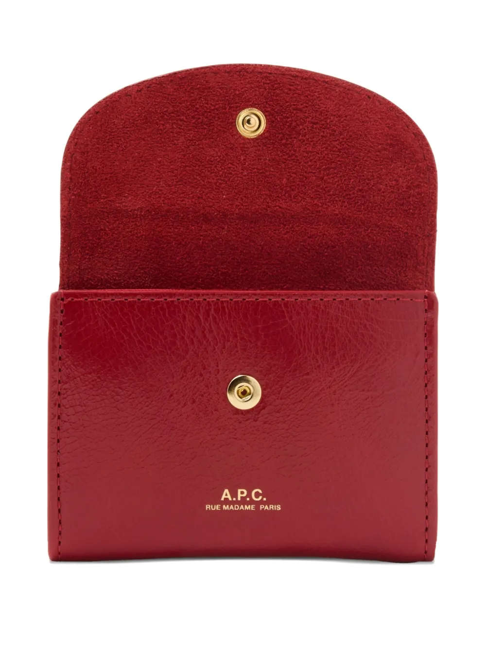 Apc Logo-stamp Wallet In Red