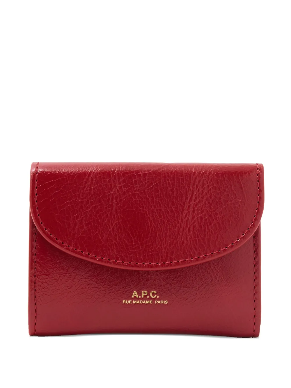 Apc Logo-stamp Wallet In Red
