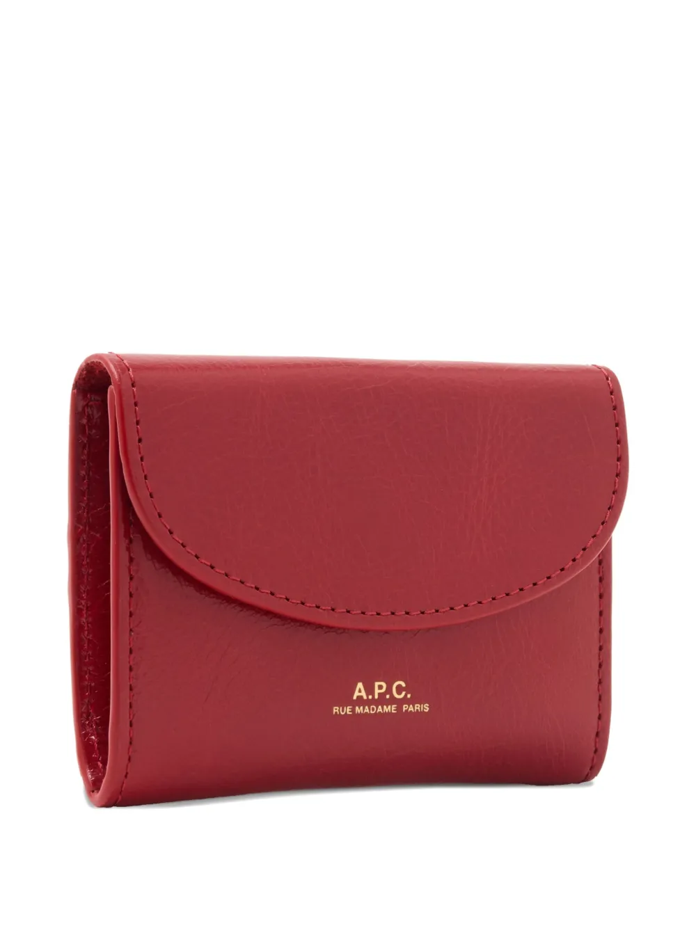 Apc Logo-stamp Wallet In Red