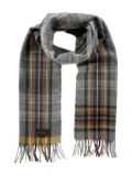 Begg x Co plaid-pattern fringed scarf - Grey