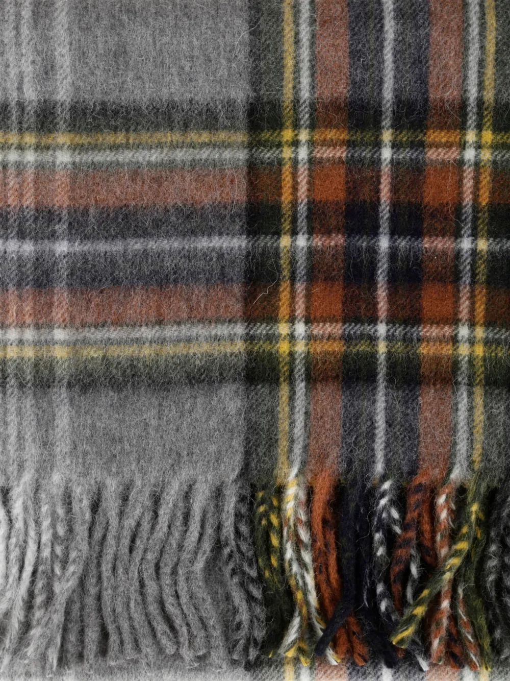 Begg x Co plaid-pattern fringed scarf | Image 2