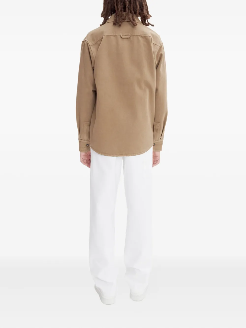 A.P.C. Shirtjack met geborduurd logo Bruin