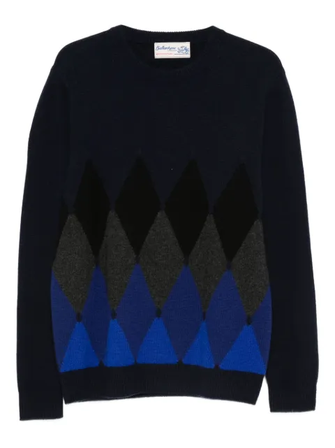 Ballantyne argyle-knit cashmere sweater