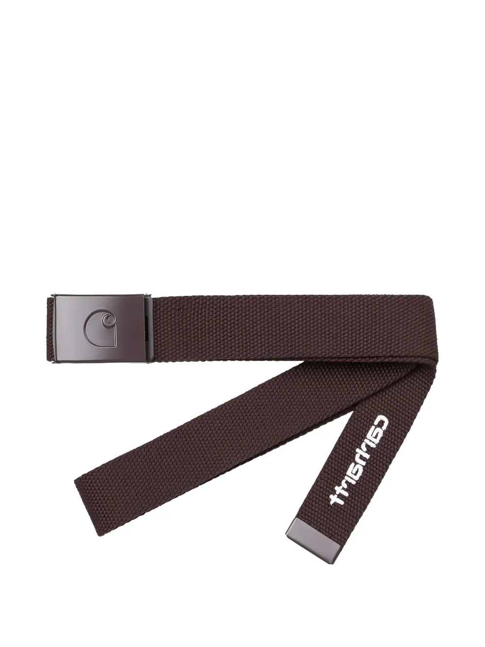 Carhartt WIP Cinto com logo bordado | Marrom | Image 1