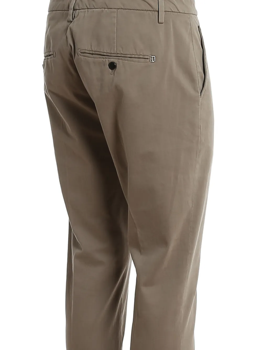 Dondup Cotton Chino Pants With Stretch And Pockets In Nude