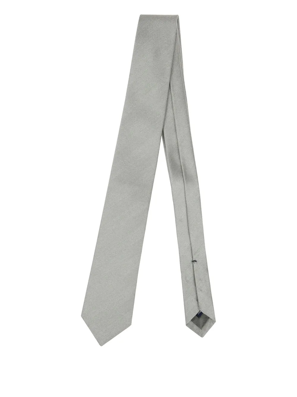 Errico Formicola herringbone silk tie | Grey | Image 1