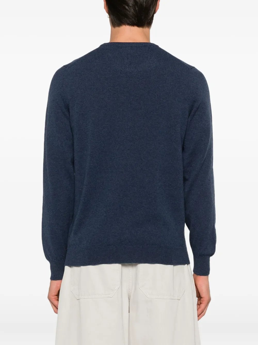 Fedeli Kasjmier trui met ronde hals Blauw