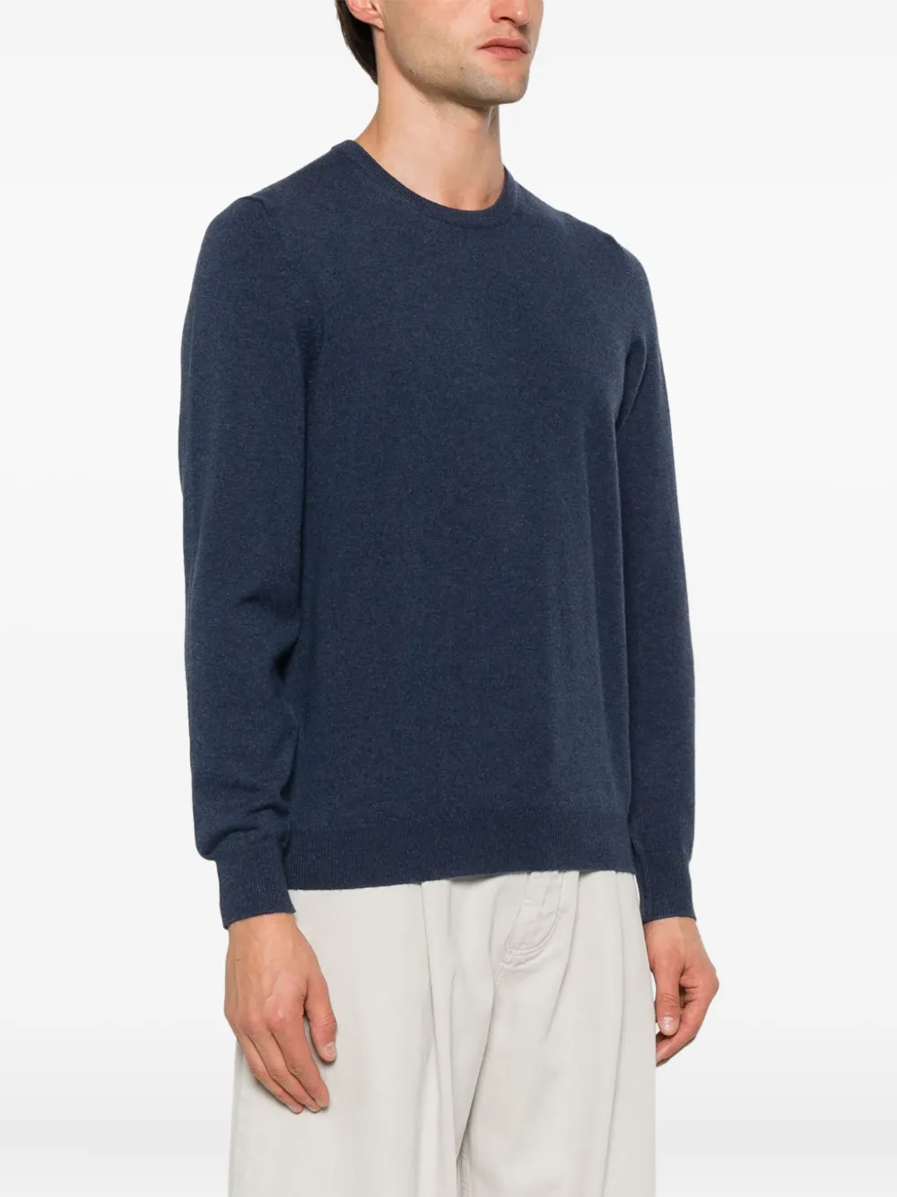 Fedeli Kasjmier trui met ronde hals Blauw