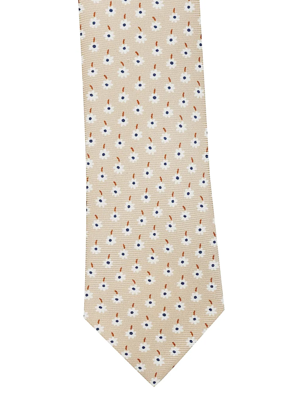 Errico Formicola Stropdas met bloemenprint - Beige