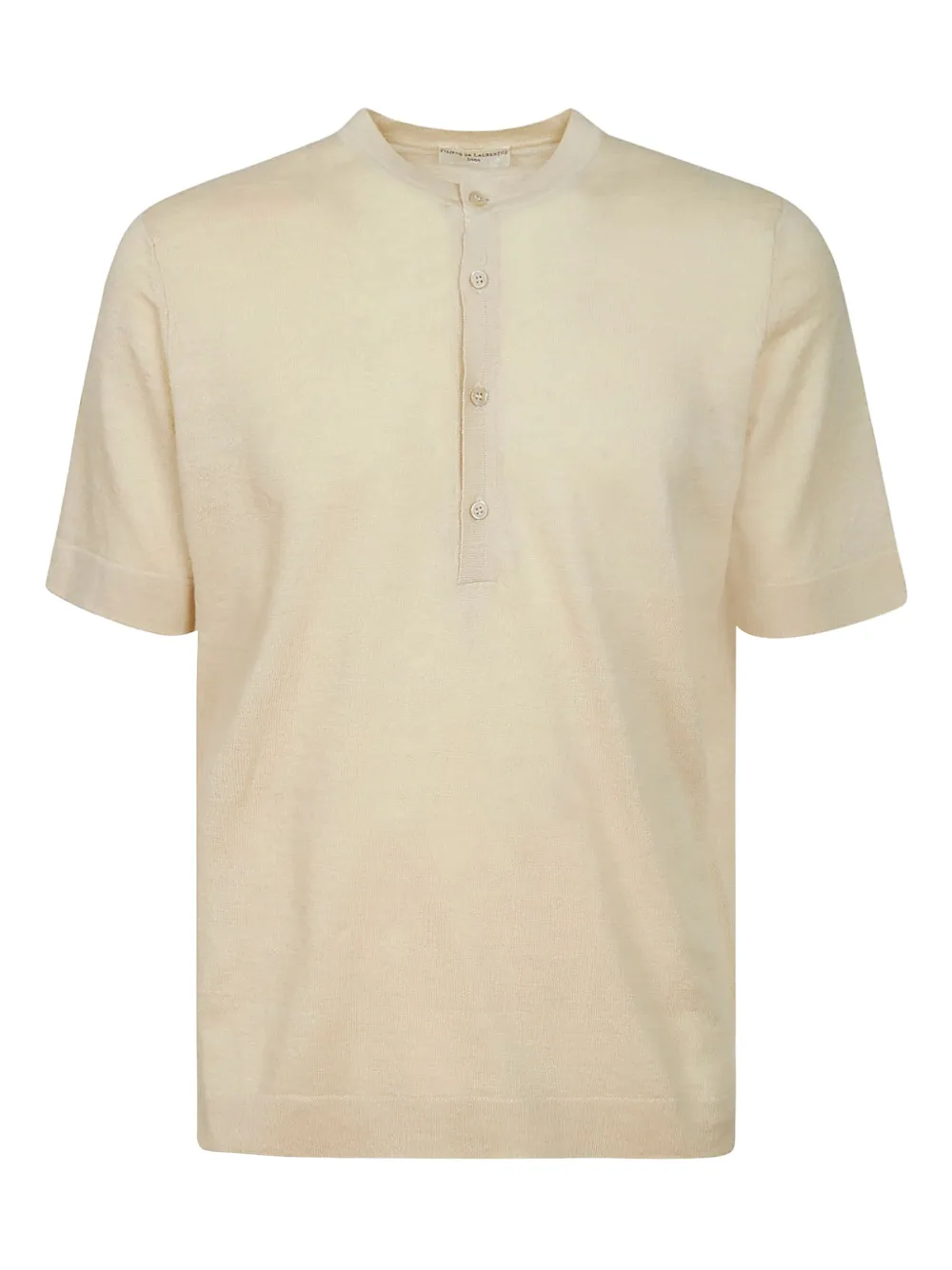 Filippo De Laurentiis short-sleeved button-placket t-shirt | Neutrals | Image 1