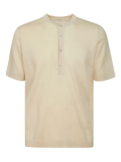 Filippo De Laurentiis short-sleeved button-placket t-shirt
