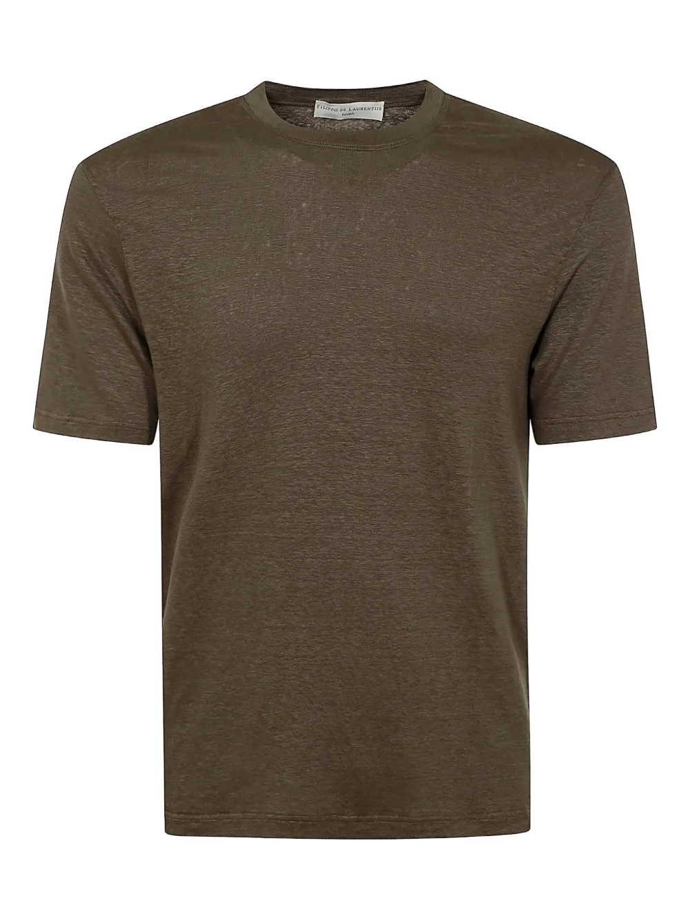 Filippo De Laurentiis short-sleeve linen T-shirt | Brown | Image 1