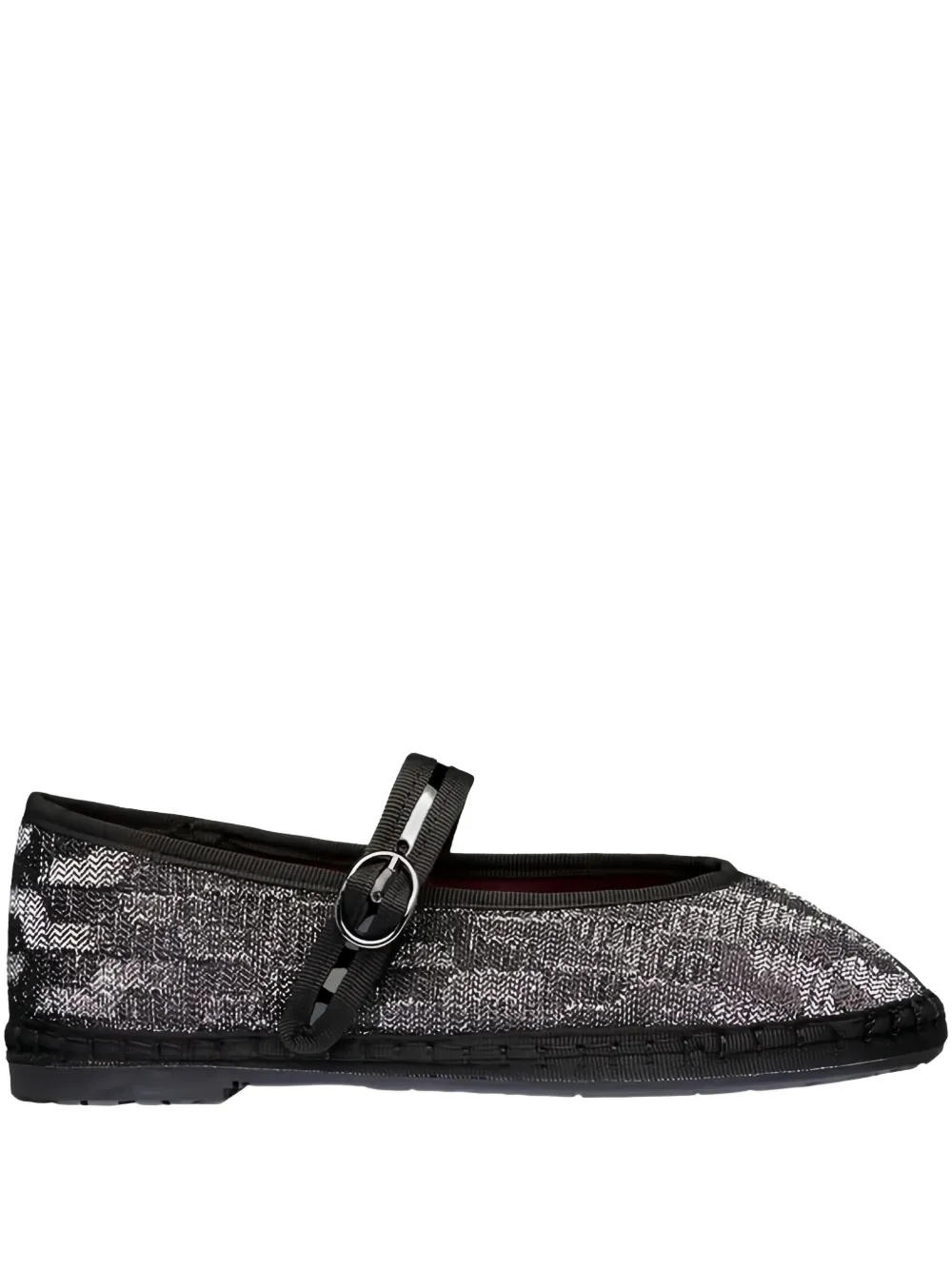 FLABELUS Pierre Jasmine buckle-strap ballet flats | Black | Image 1