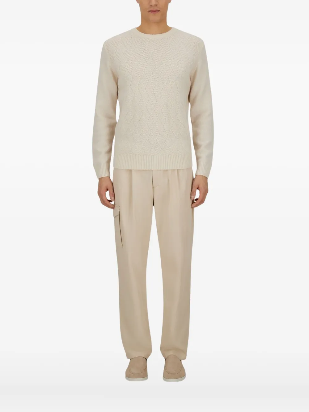 Herno Diamond-pattern Cashmere Sweater In Multi