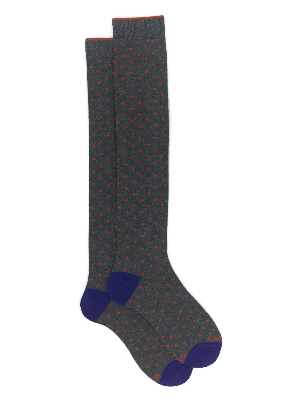 Gallo polka-dot knee-high socks | Grey | Image 1