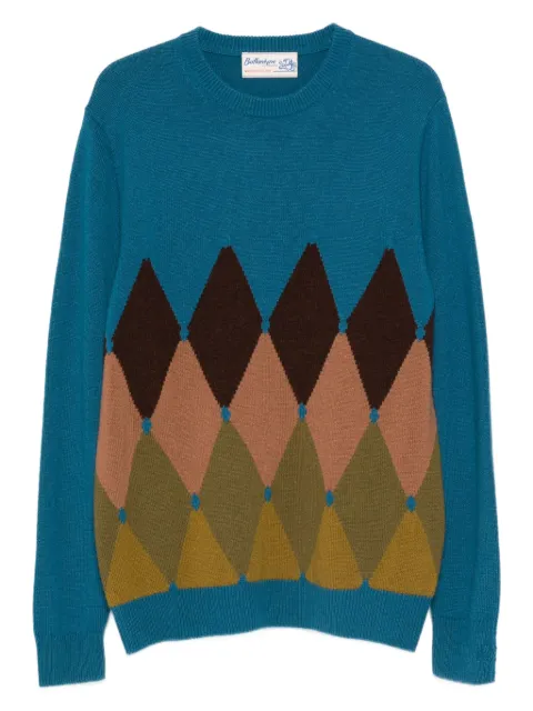 Ballantyne argyle-knit crew-neck sweater