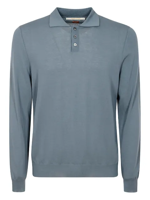 Alpha Industries langærmet polo med knapper