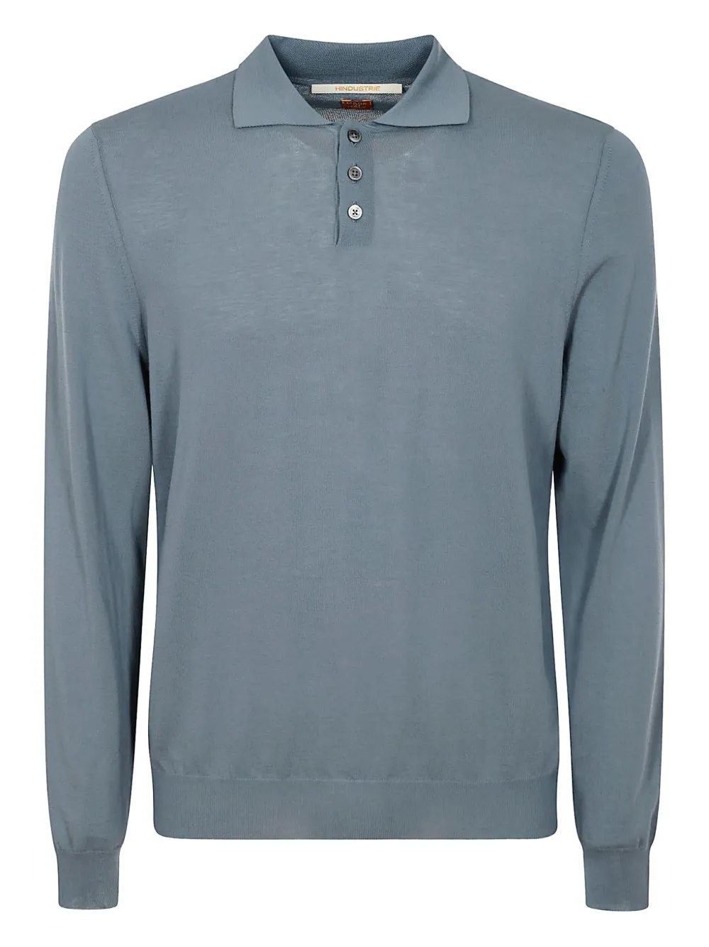 Alpha Industries long-sleeve button polo shirt | Grey | Image 1