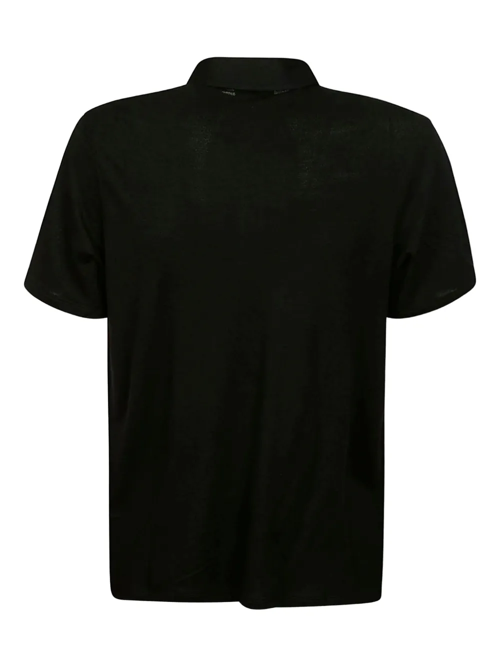 Isaia Poloshirt met halve rits - Zwart