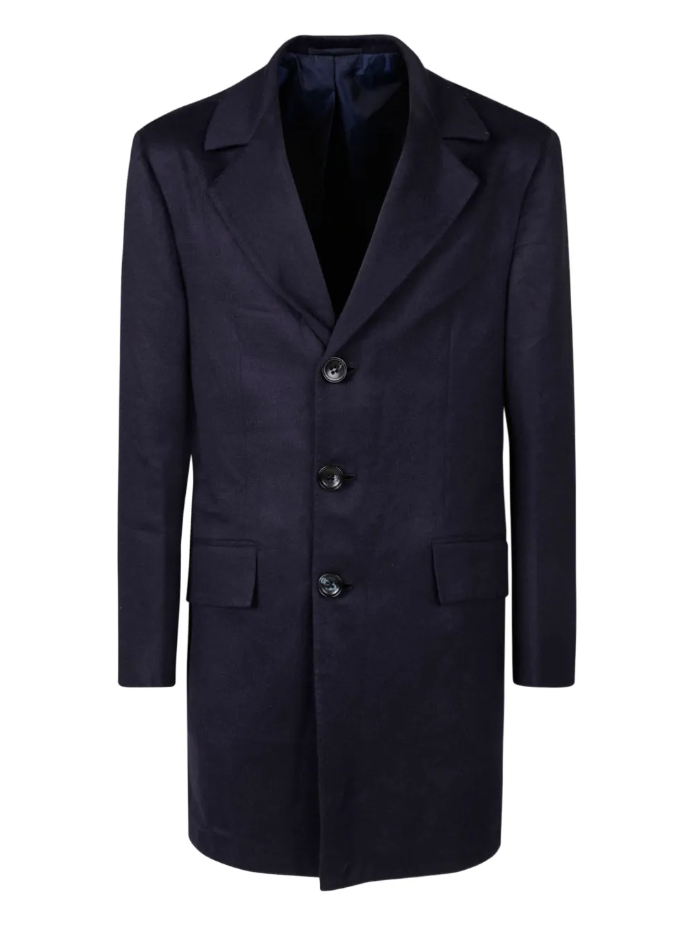 Kiton single-breasted cashmere coat | Blue | Image 1