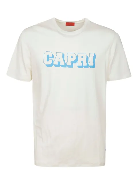 Isaia lettering-print T-shirt