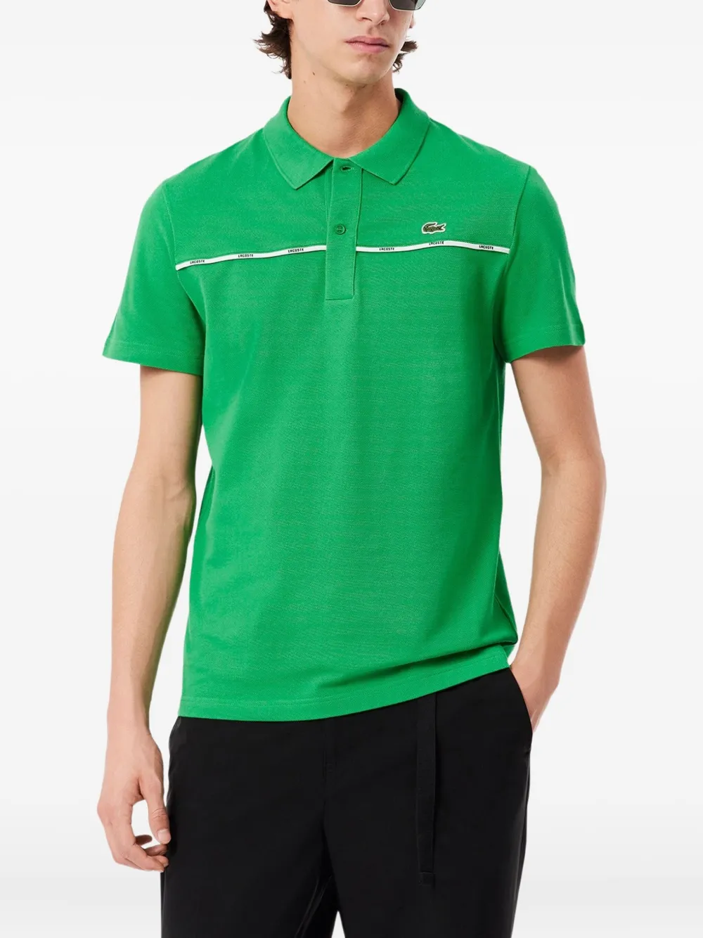 Lacoste Poloshirt met geborduurd logo - Groen